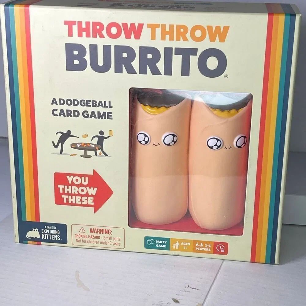 Throw Throw Burrito dodgeball game party game by Exploding Kittens LLC.